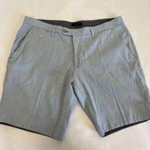 TED BAKER Men's Chino Light Blue Shorts Belt Loops Cotton Blend Blue/White  38
